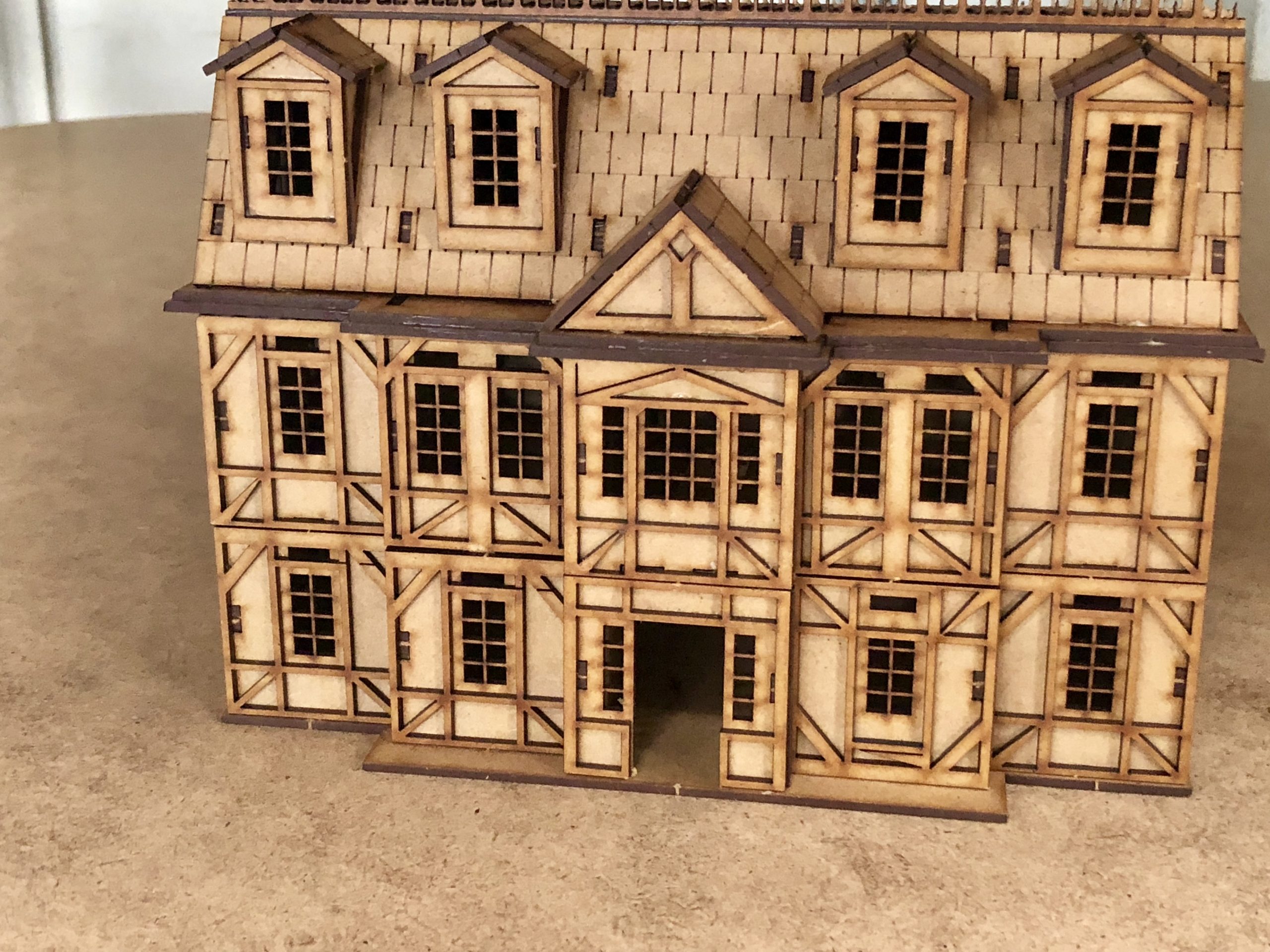 Details about    28mm Fantasy Tudor Style 4 House Set MDF Painted Terrain 